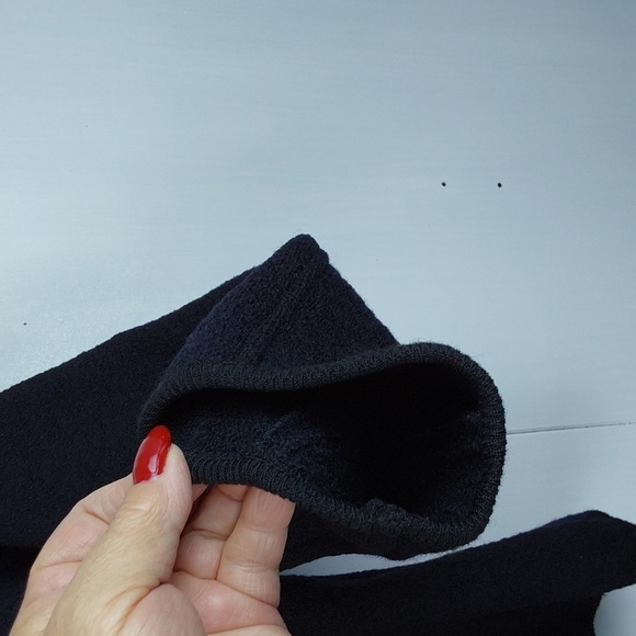 TSD Two Star Dog Black 100% Wool Minimalist Neutral Warm Wrap Coat Chic Sz.M - Picture 13 of 15